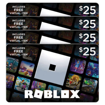 Roblox 4 x $25 Gift Card | 10 000 Robux