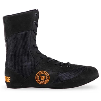 Замшеві боксерки Zelart Fistrage Heroe 8485 розмір 35 Black-Orange