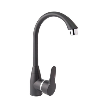 Змішувач кухонний поворотний Brinex BLACK пластиковий без підводки 35B 007 чорний