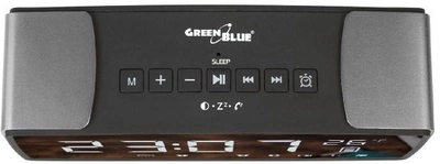 Odbiornik radiowy GreenBlue 62917 Clock Digital Czarny, Szary (GB200)