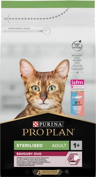 Сухий корм Purina PRO PLAN Sterilised Adult 1+ Savoury Duo для дорослих стерилізованих кішок з тріскою та фореллю 1.5 кг (7613036732413)