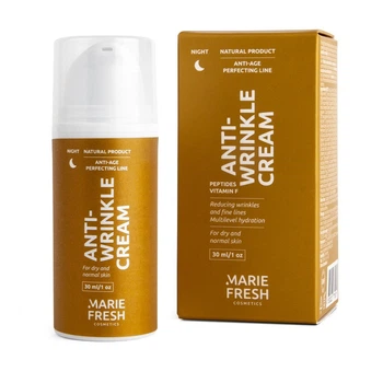 Нічний крем проти зморщок Marie Fresh з пептидами для зрілої сухої та нормальної шкіри 30 мл