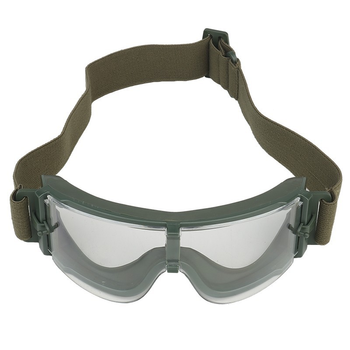 Тактические очки панорамные, вентилируемые, 3 линзы, Olive (для Airsoft, Страйкбол)