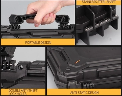 Защитный противоударный пластиковый кейс для оружия/электроники 32*28 см Black