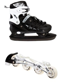 Раздвижные детские ролики-коньки Scale Sports (2в1), размер 34-37, Черные