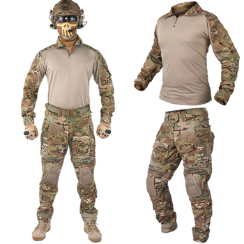 Тактичний демісизонний військовий костюм IDOGEAR G3 Multicam Куртка M65, Убакс та Штани із захистом колін XL Мультикам IDD0026800 -2