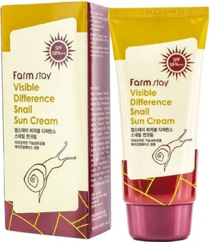 Солнцезащитный крем с экстрактом улитки FarmStay Visible Difference Snail Sun Cream SPF50+ 70 мл