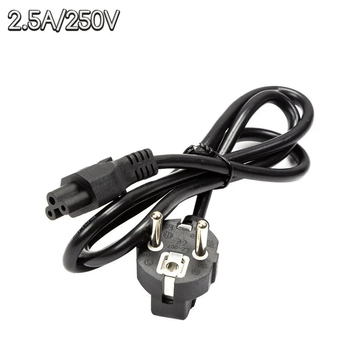 Кабель для блоку живлення ноутбука CEE 7/7-C5 1.2м 2.5А/250V 3x0.75мм 3-pin шнур для заряджання ноутбука (VS7005937)