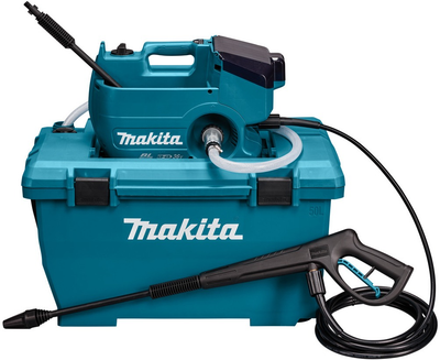 Мойка высокого давления аккумуляторная Makita DHW080ZK (80 бар, 380 л/час, 800 Вт, BL, LXT, без аккумуляторов и зарядного устройства)