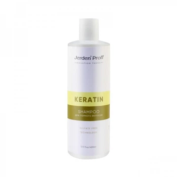 Шампунь для волос Jerden Proff Keratin безсульфатный с кератином для ломких волос 400 мл