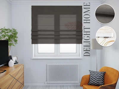 Римская штора система Light I&H Джуси велюр Антрацит 110*170 см