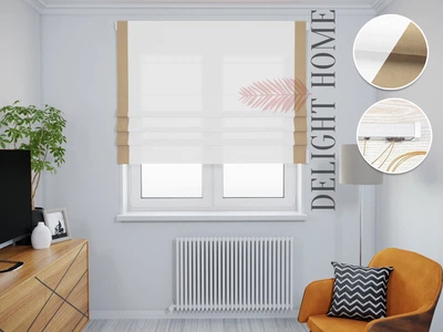 Римская штора система Light I&H Джуси велюр Белый с боковыми кантами 40*170 см