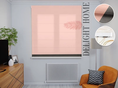 Римская штора система Light I&H Джуси велюр Пудровый с нижним кантом 40*170 см
