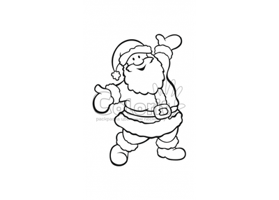 Трафарет для розмальовки кольоровим піском Colorit Новий рік Санта Клаус А4 Товар для дитячої творчості