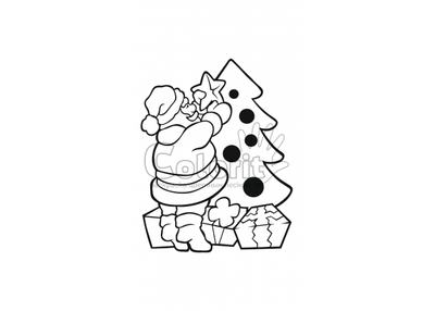 Трафарет для розмальовки кольоровим піском Colorit Новий рік Прикрашаємо ялинку А4 Товар для дитячої творчості