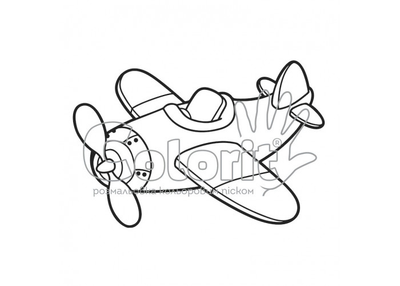 Трафарет для розмальовки кольоровим піском Colorit Машини Літак А4 Товар для дитячої творчості