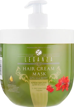 Крем-маска для волосся з екстрактом годжі Leganza Cream Hair Mask With Extract Of Goji Berry (з дозатором) 1000ml (243289-163888)