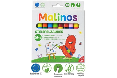 Фломастеры штампы волшебные меняющие цвет MALINOS Stempelzauber 10 (9+1) шт 3839449
