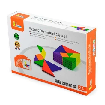 Магнитный танграм для досок Viga Toys 35 эл. (50643FSC) 4203482