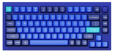 Клавиатура проводная Keychron Q1 QMK Custom V2 Knob \ Gateron G Pro Hot-swappable Brown \ Navy Blue A \ 82 Keys 75% TKL ANSI US