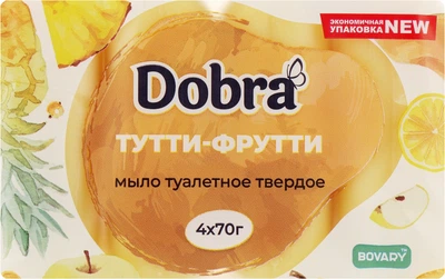 Туалетное мыло "Тутти-Фрутти" Dobra 4x70g (895550-859594-2)
