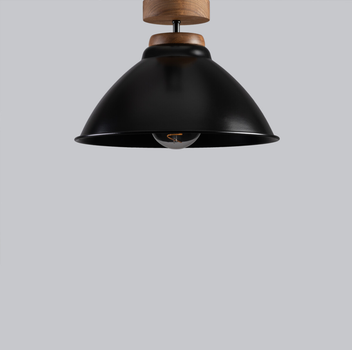 Светильник потолочный Gaff Rocket Black / Black walnut