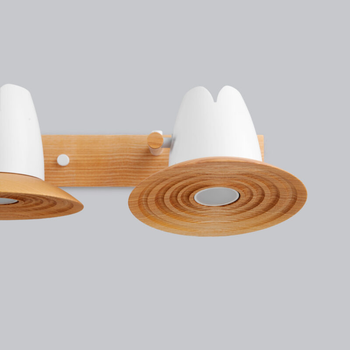 Светильник для зеркала настенный Gaff Orbit Natural wood Белый