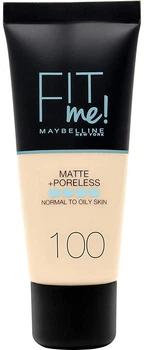 Тональный крем Maybelline Fit Me Matte and Poreless Foundation 100 - Warm Ivory (30 мл) (685061-937400-2)