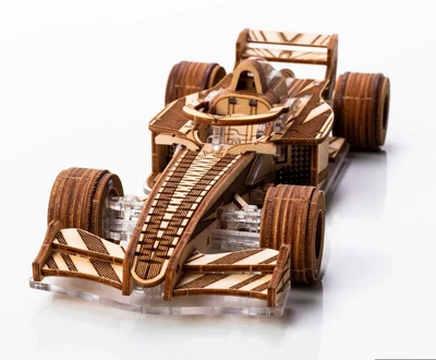 3D пазл Механический Veter Models Racer V3 гоночный болид деревянный конструктор