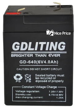 Аккумулятор свинцово-кислотный GDLITE GD-640 6V 4.0Ah (2375)