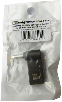 Адаптер STLab USB Type-C to DC Male Jack 5.5x2.5 mm для зарядки ноутбуков ASUS, TOSHIBA, LENOVO (PD100W-5.5x2.5mm)