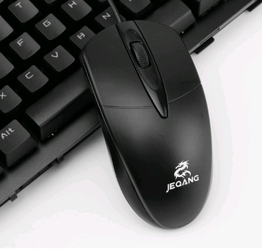 USB Мышка JEQANG-018 800 dpi 1.2 м с колесиком прокруткой Черная (791884133) Черная