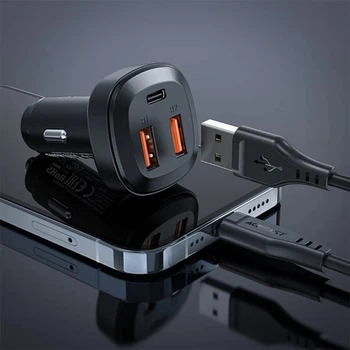 Автомобильное зарядное устройство Acefast B9 66W black