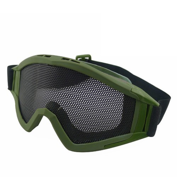 Защитная маска-очки Desert Locusts перфорацияOlive (для Airsoft, Страйкбол)