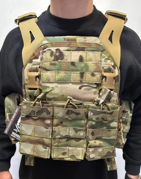 Плитоноска WAS Warrior LPC V1 DFP TEMP with Triple Open 5.56mm, 2x Utility Pouches