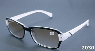Тонированные очки для зрения 2030 черно-белый +1,0