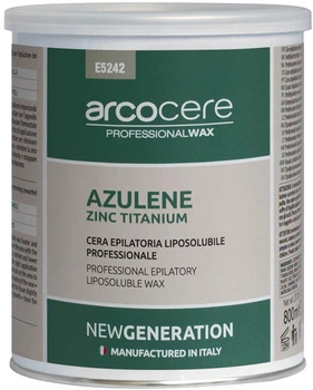 Воск в банке для депиляции Arcocere New Generation Zink Titanium Azulene 800 мл (8024908052420)