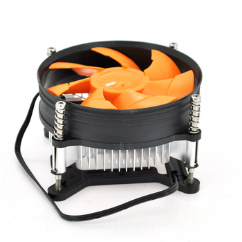 Кулер процессорный LGA 775 - 1156 - 1155 - i3 - i5 2200prm 220gr-Heatsink (up to I7 Cpu), 92-mm, 3-pin, orange