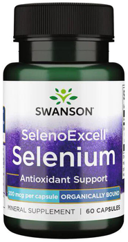 Натуральний Селен Swanson SelenoExcell Selenium 200 мг 60 капсул (SWU086)