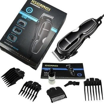 Профессиональная машинки для стрижки волос Gemei GM-817 Pro Черный + Щетка для чистки ножей