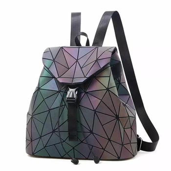 Женский рюкзак хамелеон стильный голографический молодежный Bao Bao Issey Miyake