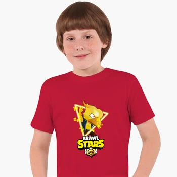Детская футболка Бравл Старс Ворон (Brawl Stars Crow) (25186-1060) 104-110 см Хлопок Красный