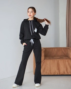 Спортивный костюм для девочки подростка Kristina - 88978 р.140 см Черный