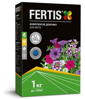 Комплексное минеральное удобрение для цветов Fertis (Фертис), 1кг, NPK 12.8.16+МЕ