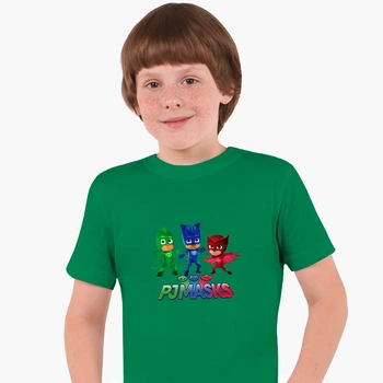 Детская футболка Герои в масках (PJ Masks) (25186-1613) 122-128 см Хлопок Зеленый