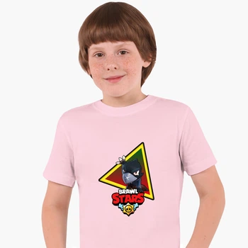 Детская футболка Бравл Старс Ворон (Brawl Stars Crow) (25186-1025) 104-110 см Хлопок Розовый
