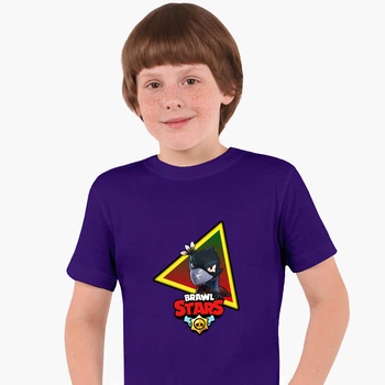 Детская футболка Бравл Старс Ворон (Brawl Stars Crow) (25186-1025) 158-164 см Хлопок Фиолетовый