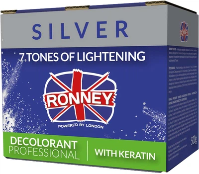Освітлювач для волосся Ronney Professional Dust Free Bleaching Powder з кератином 500 г (5060456771065)