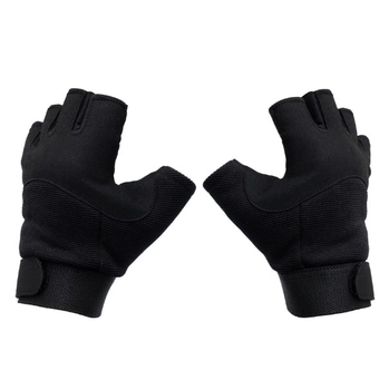 Универсальные тактические перчатки беспалые Army Fingerless Gloves Black XL
