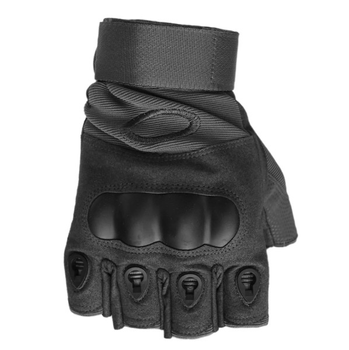 Тактические перчатки Oakley замшевые беспалые черные L